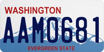 WA license plate AAM0681