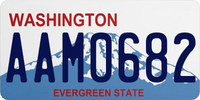 WA license plate AAM0682