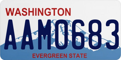 WA license plate AAM0683