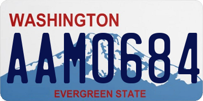 WA license plate AAM0684