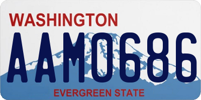 WA license plate AAM0686