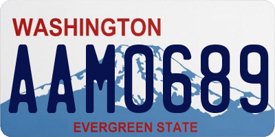 WA license plate AAM0689