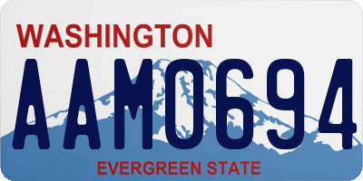 WA license plate AAM0694