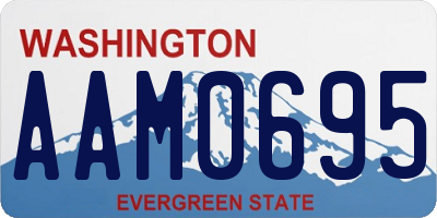 WA license plate AAM0695