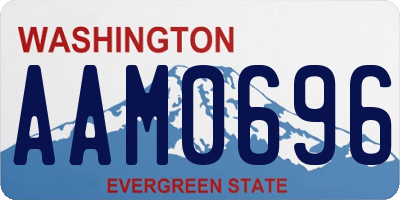 WA license plate AAM0696