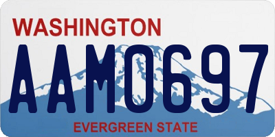 WA license plate AAM0697