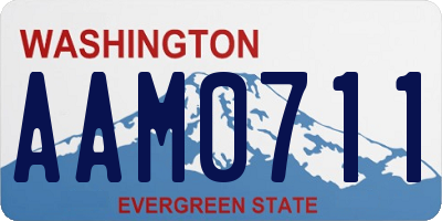 WA license plate AAM0711