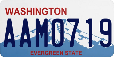 WA license plate AAM0719