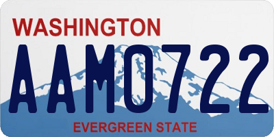 WA license plate AAM0722