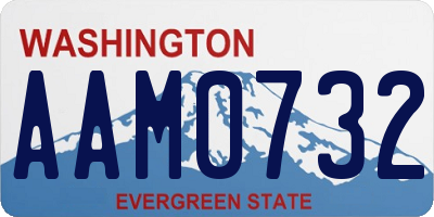 WA license plate AAM0732