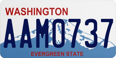 WA license plate AAM0737