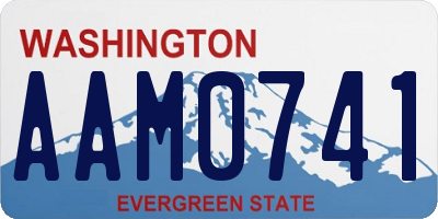 WA license plate AAM0741