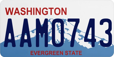 WA license plate AAM0743