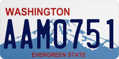 WA license plate AAM0751