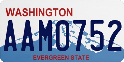 WA license plate AAM0752