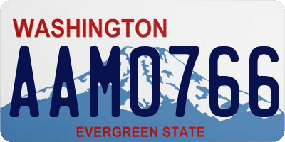 WA license plate AAM0766