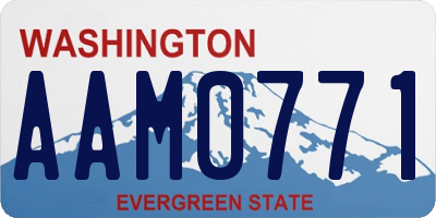 WA license plate AAM0771