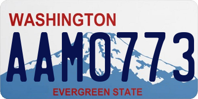 WA license plate AAM0773