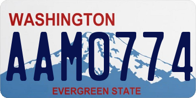 WA license plate AAM0774