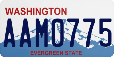 WA license plate AAM0775