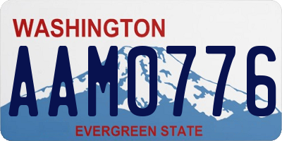 WA license plate AAM0776