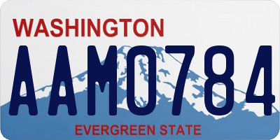 WA license plate AAM0784