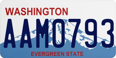 WA license plate AAM0793