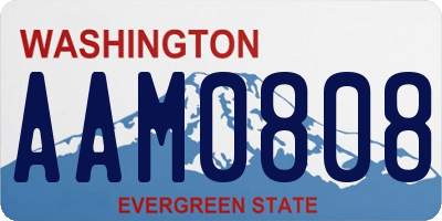 WA license plate AAM0808