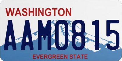 WA license plate AAM0815