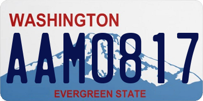 WA license plate AAM0817
