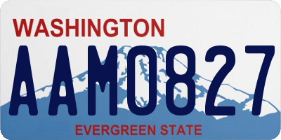 WA license plate AAM0827