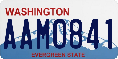WA license plate AAM0841
