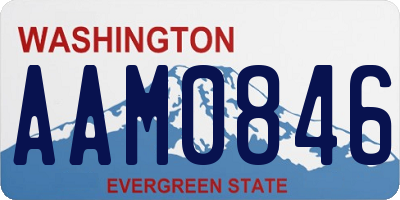 WA license plate AAM0846