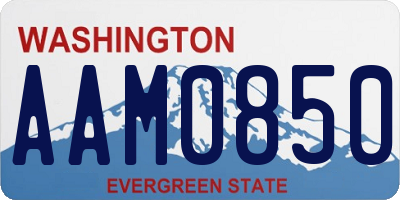 WA license plate AAM0850