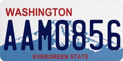 WA license plate AAM0856