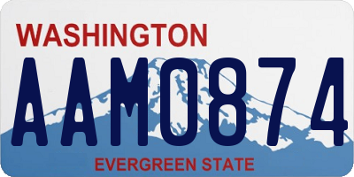 WA license plate AAM0874