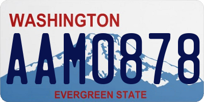 WA license plate AAM0878