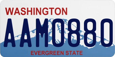 WA license plate AAM0880
