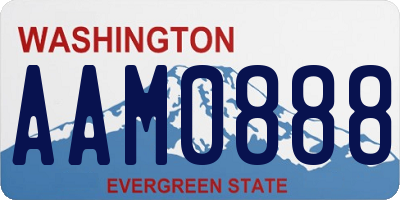 WA license plate AAM0888