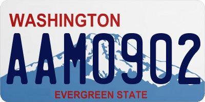WA license plate AAM0902