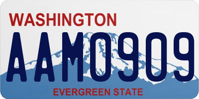 WA license plate AAM0909
