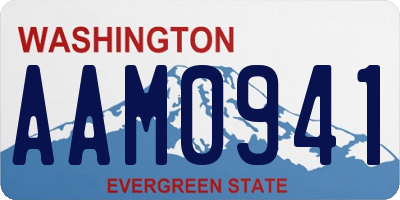 WA license plate AAM0941