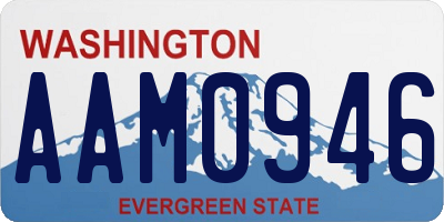 WA license plate AAM0946