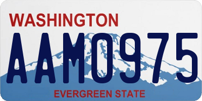 WA license plate AAM0975
