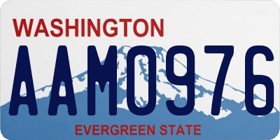 WA license plate AAM0976