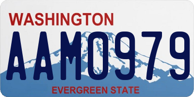WA license plate AAM0979