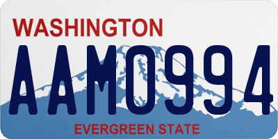 WA license plate AAM0994