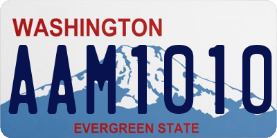 WA license plate AAM1010