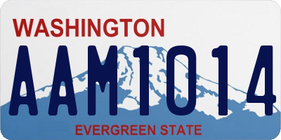 WA license plate AAM1014