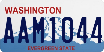WA license plate AAM1044